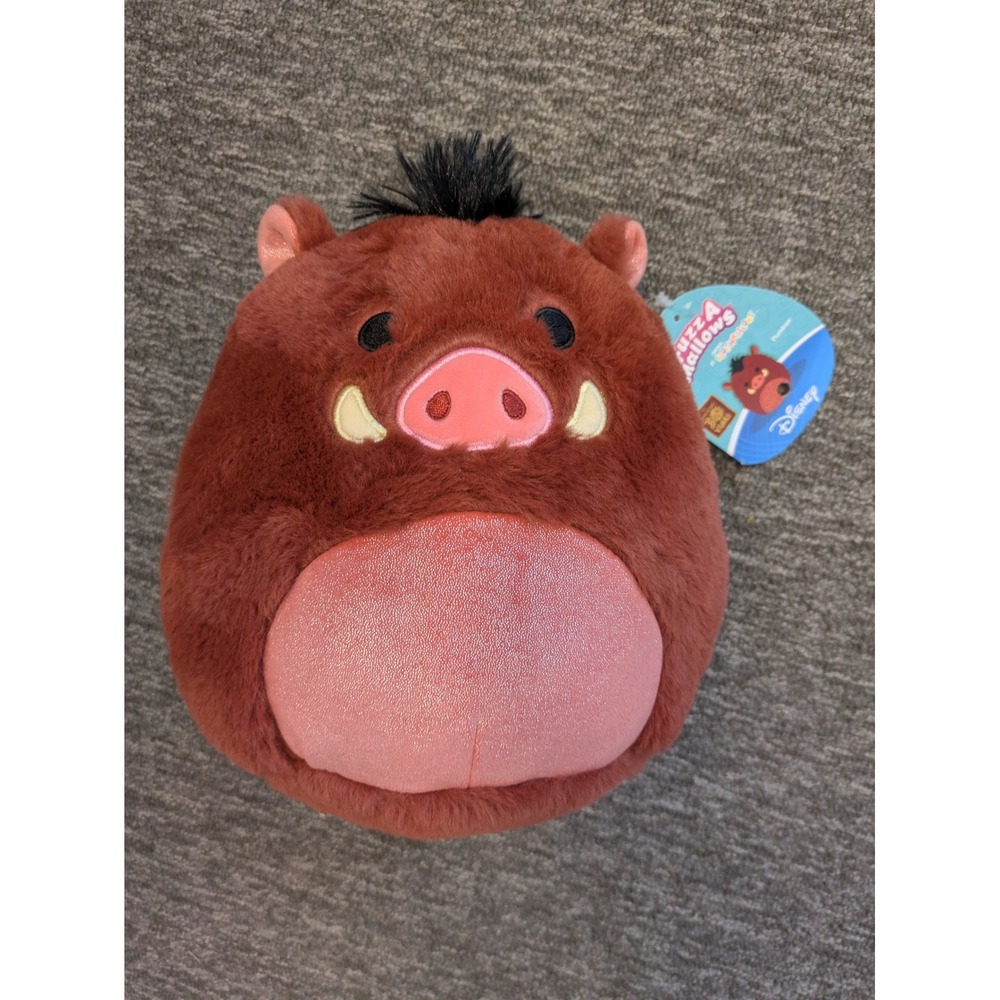 NEW Squishmallows Plush Pumbaa Fuzz-A-Mallows Disney 8" Brown Lion King